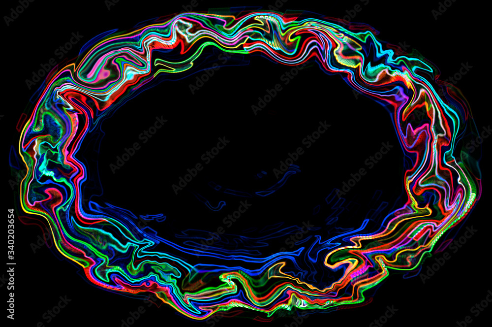 Poster abstract circle with digital pattern / abstract minimalistic background, circle with digital pattern