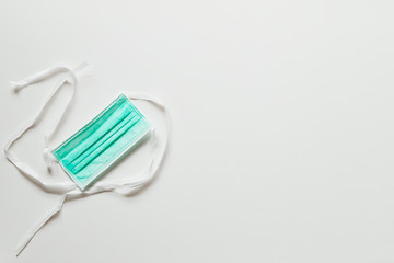 Medical mask of protection from coronavirus on a white background