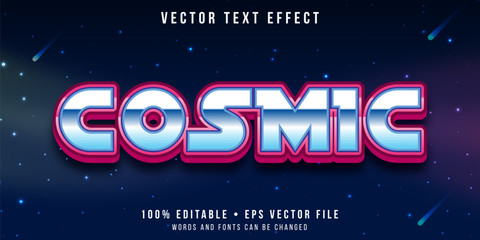 Editable text effect - outer space style