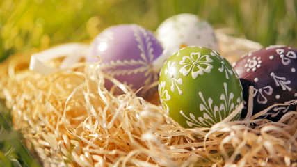 Fototapeta na wymiar Easter eggs as a symbol of Easter