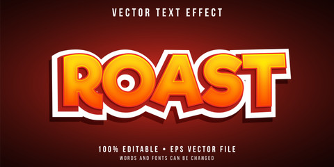 Editable text effect - roasted text style