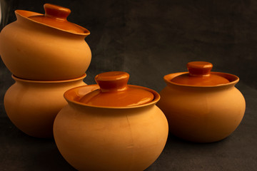 clay pot on the table