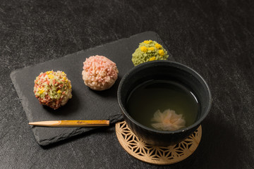 和菓子　Japanese culture Japanese sweets for tea