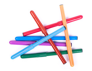 Bunch of colorful felt pen markers