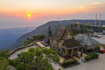 Cambodia. Wat Sampov Pram .Phnom Bokor. Kampot city. Kampot province