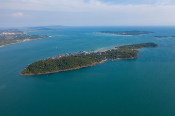 Fototapeta na wymiar Panorama of viewpoint on King island in Cambodia