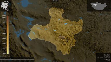 Dzavhan, Mongolia - composition. Physical