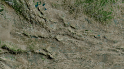 Govi-Altay, Mongolia - outlined. Satellite
