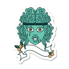 orc barbarian character face sticker