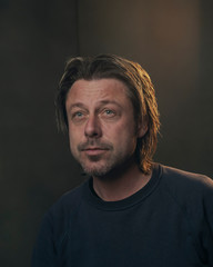 Studio portrait of a european man.