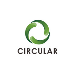 Green Eco Logo design vector template. Natural Organic cosmetics spa medicine Logotype concept icon