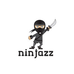 Logo Ninja Kids Character Vector ninja head mascot logo