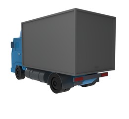 3d illustration of the cartoon truck
