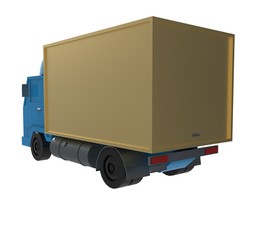 3d illustration of the cartoon truck

