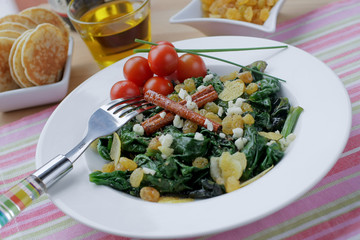 Epinards au miel et aux raisins