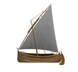 3d illustration of the sail boat
