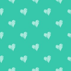 Seamless heart shaped pattern. Design element for websites, wallpapers, birthday card, scrapbooking, fabric print, pattern textile print, baby shower invitation. 
