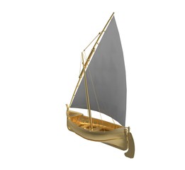 3d illustration of the sail boat
