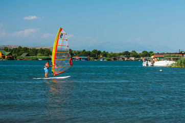 windsurfer in Ada Bojana , Montenegro