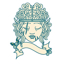 elf barbarian character face illustration