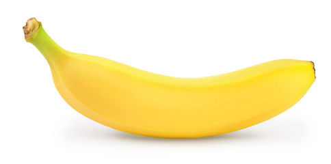 banana isolated on white background with clipping path and full depth of field.