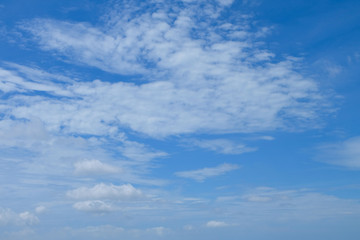 White cloud and Beautiful  with blue sky background.