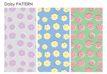 set of seamless patterns flower 花柄　北欧　壁紙