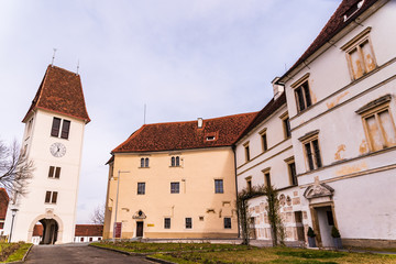 Fototapeta na wymiar Castle Seggau in Leibnitz. Famous hotel to visit in Styria, Austria