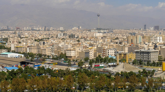 Aerial view of Teheran (Iran)