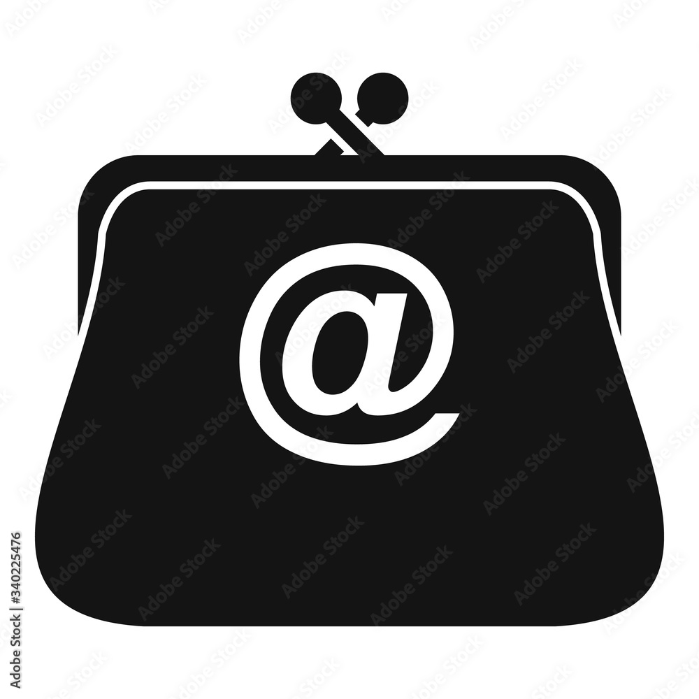 Poster web online wallet icon. simple illustration of web online wallet vector icon for web design isolated