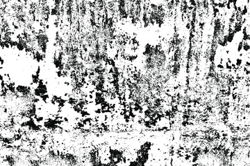 Fototapeta premium Grunge texture of stripped plaster. The background is rough and uneven. Vector illustration. Overlay template.