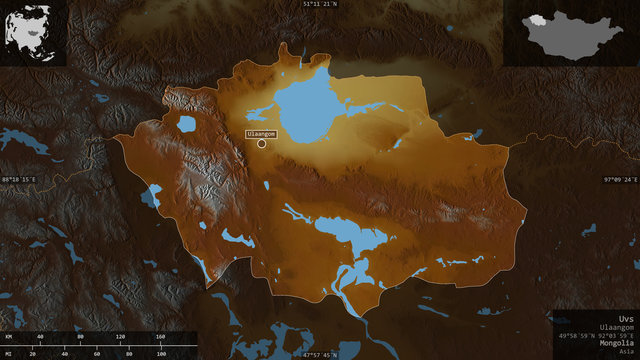 Uvs, Mongolia - composition. Relief