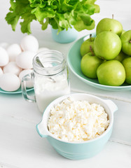 Clean eating healthy cooking ingredients. Food frame. Superfoods concept. Fitness Breakfast.Healthy eating and food, dieting, vegetarian kitchen, cooking concept and weigh loss.Fresh food on table