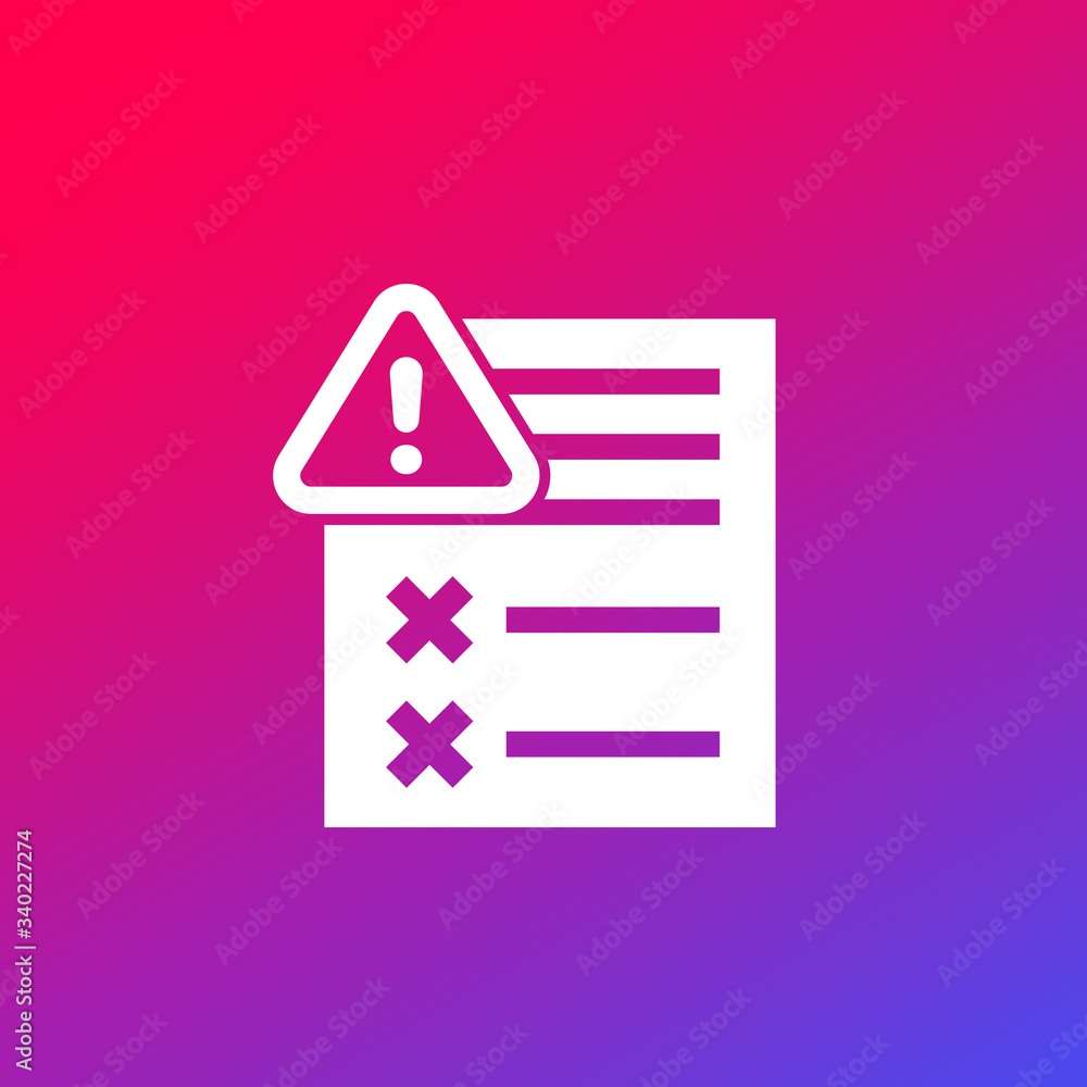 Poster error report icon for web