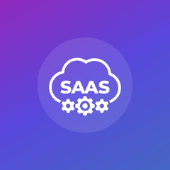 Saas icon for web, vector