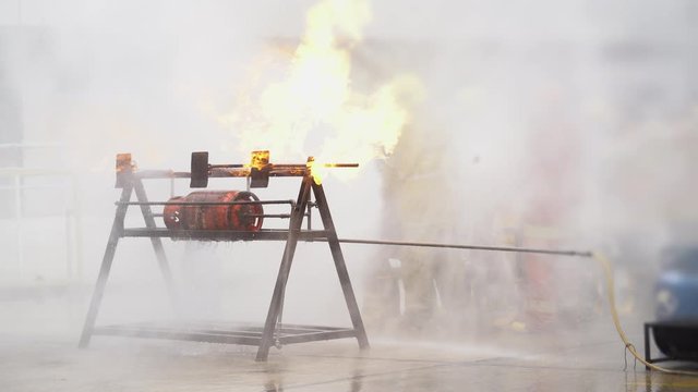 Firefighter Practice a fire dril