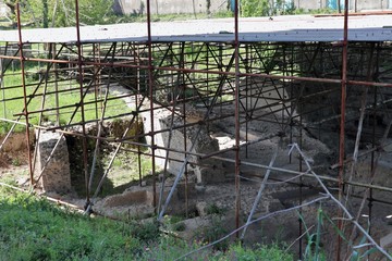Benevento - Particolare dei ruderi dell'anfiteatro romano