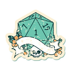 natural one d20 dice roll illustration