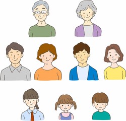 家族 キッズ 多様性 女性 祖母 祖父