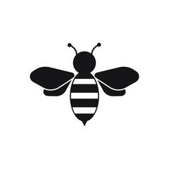Honey bee icon design isolated on white background