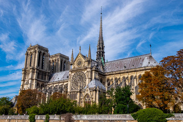 Fototapeta na wymiar Notre Dame cathedral in Paris, France.
