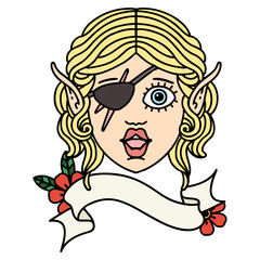 elf rogue character face illustration