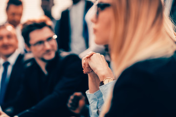 close up. background image of a business team meeting