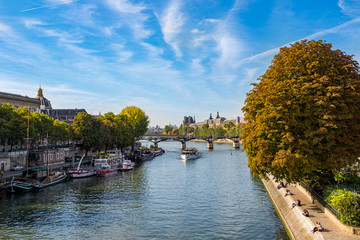 Fototapeta na wymiar Pont des Arts bridge in Paris, France.