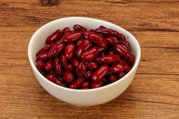 Red baked kidney in the bowl