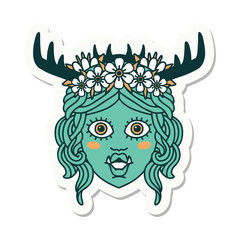 orc druid character face sticker