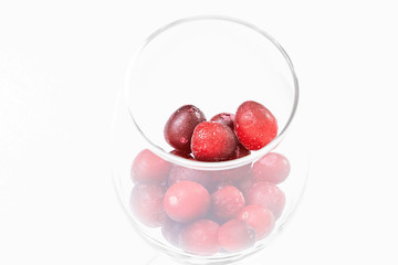 red berries on a white background