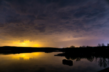 sunrise over the river