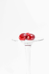 red berries on a white background