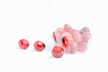 red berries on a white background